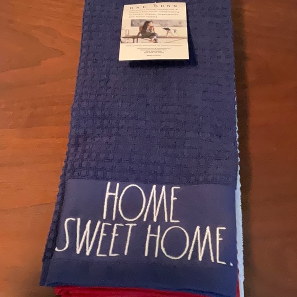 RAE DUNN PATRIOTIC KITCHEN TOWELS SET OF 3 ❤️🤍💙